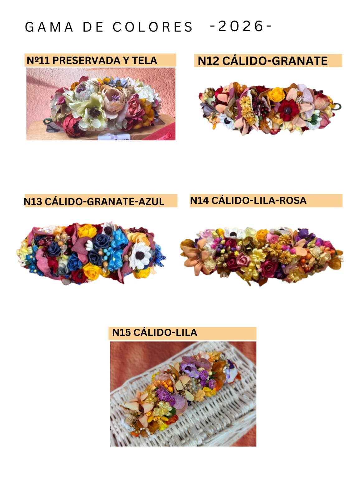 Tocado de flores PERSONALIZABLE - Imagen 3